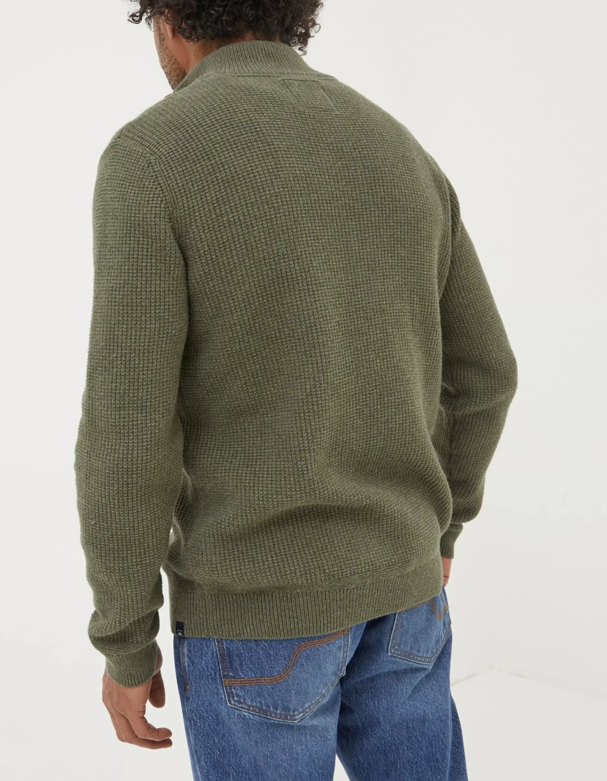 Men FatFace Knitwear|Pembrey Half Neck Jumper