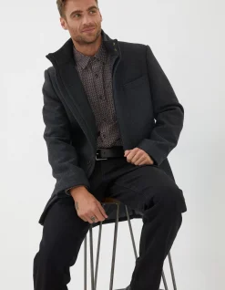 Men FatFace View All|Pendeen Wool Blend Overcoat