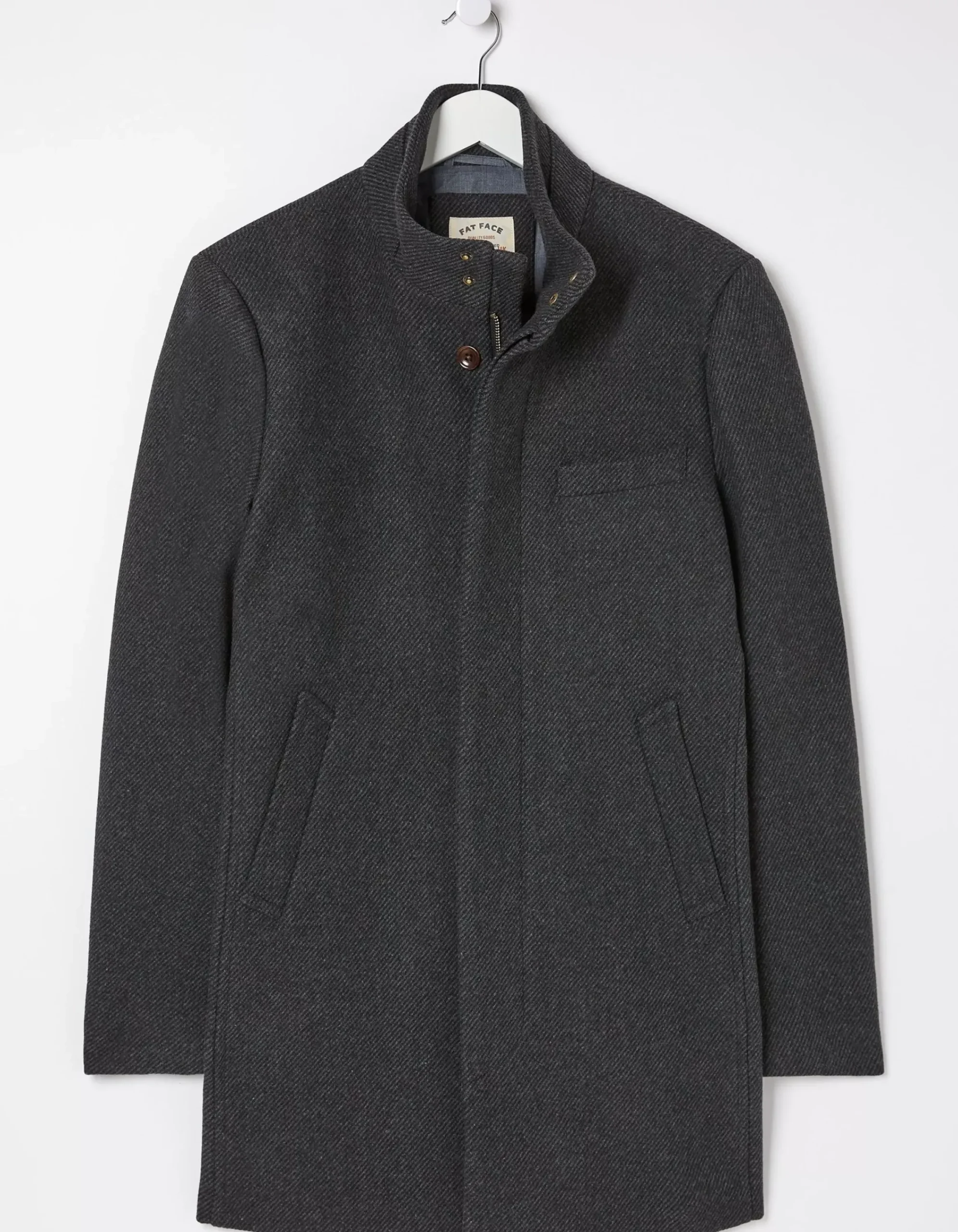 Men FatFace View All|Pendeen Wool Blend Overcoat