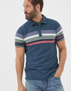 Men FatFace View All|Perranporth Chest Stripe Polo