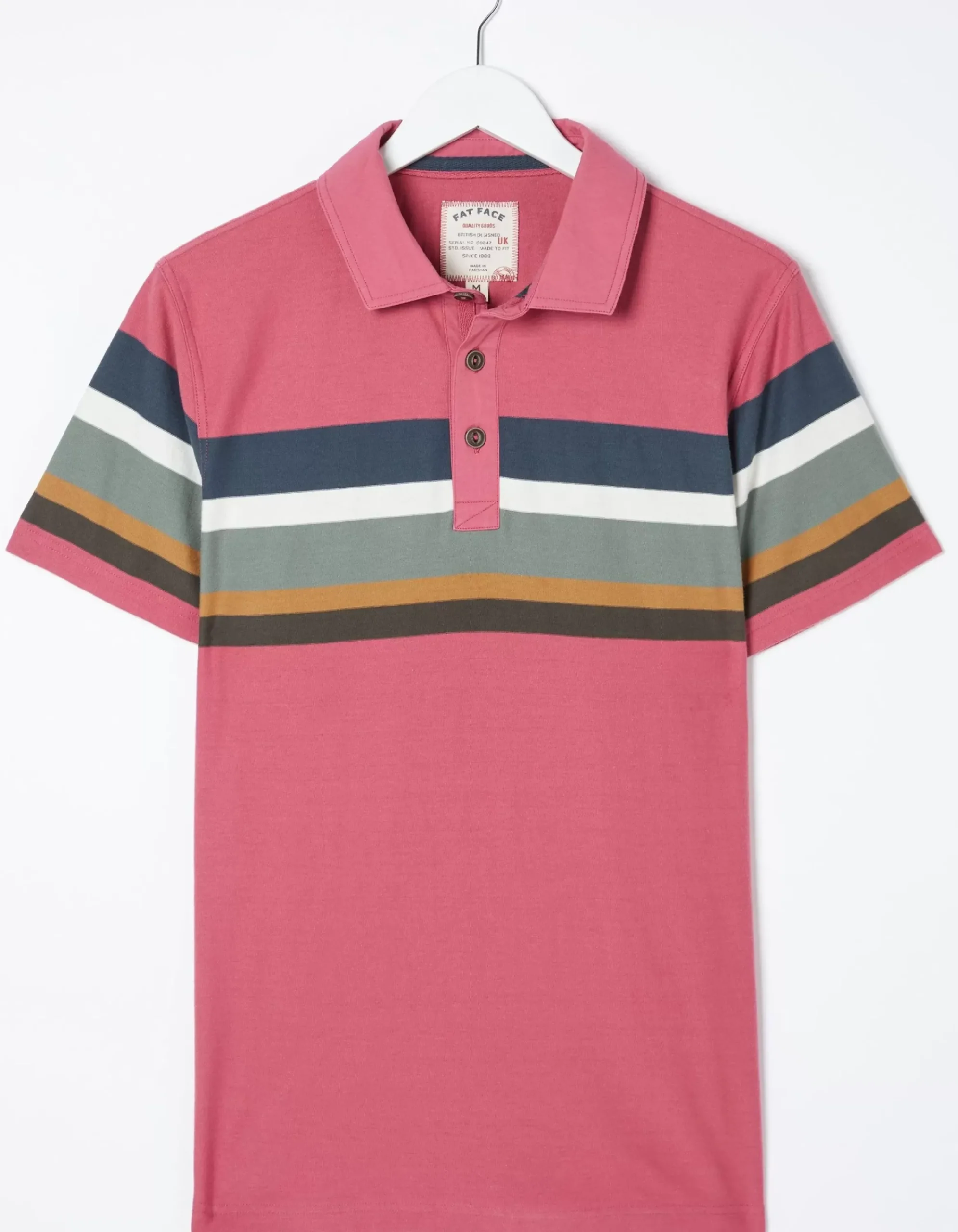 Men FatFace View All|Perranporth Chest Stripe Polo