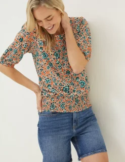 Women FatFace Tops & T-Shirts|Perrie Sketch Floral Top