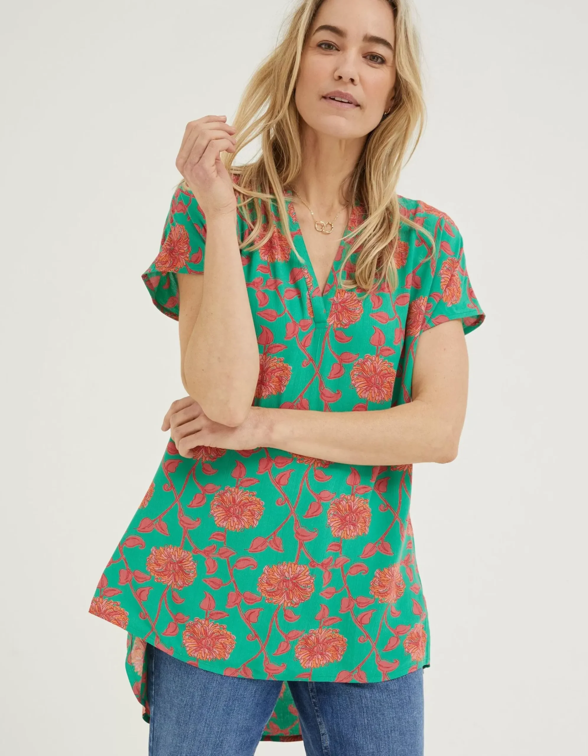 Women FatFace Shirts & Blouses|Piper Bali Blooms Tunic