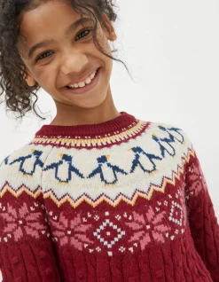 Girls FatFace View All|Pippa Penguin Knitted Jumper Dress