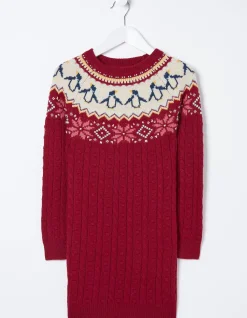 Girls FatFace View All|Pippa Penguin Knitted Jumper Dress
