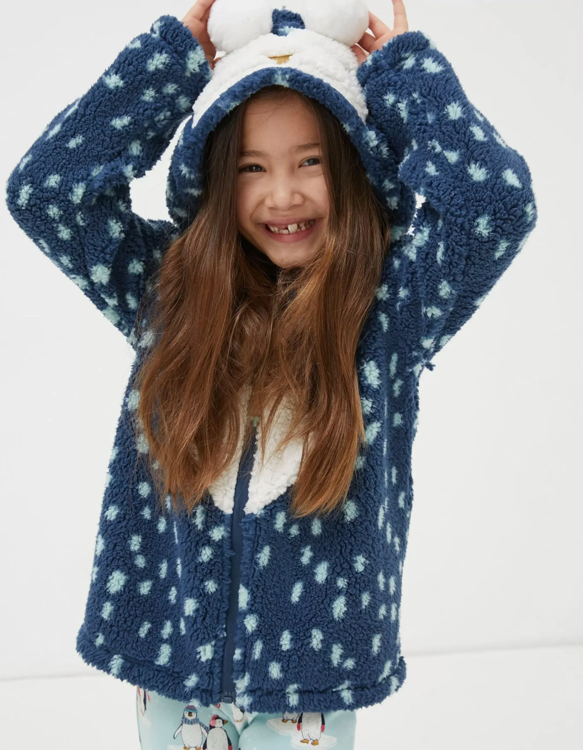 Girls FatFace View All|Pippa Penguin Zip-Up Sweatshirt