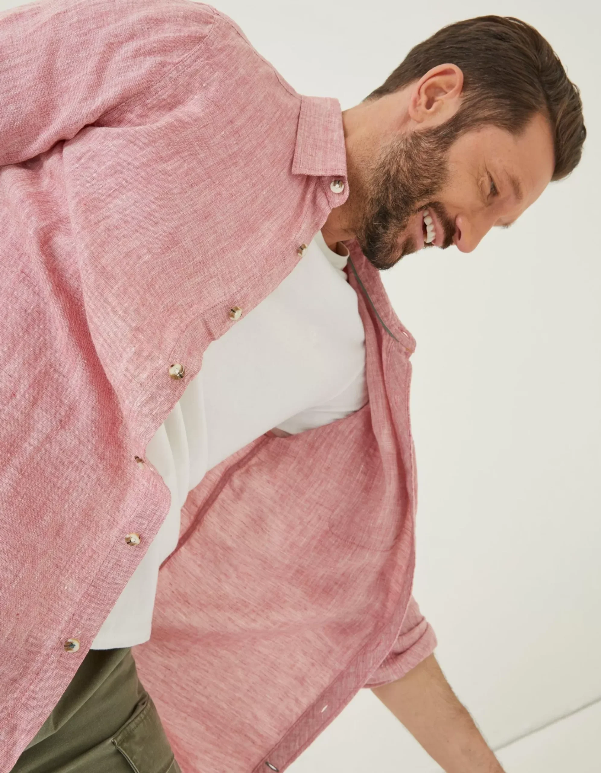Men FatFace Shirts|Plain Linen Shirt