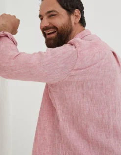 Men FatFace Shirts|Plain Linen Shirt