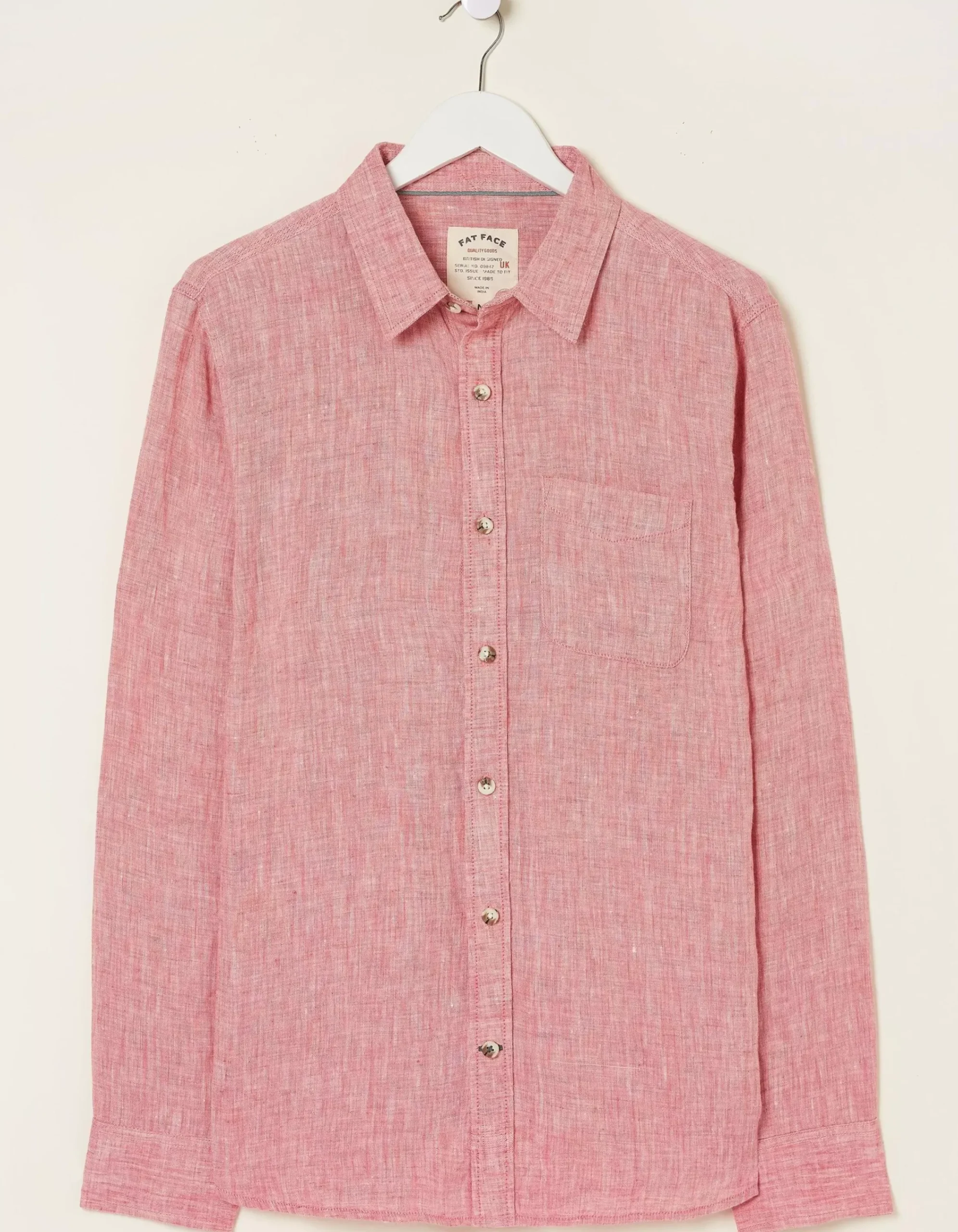 Men FatFace Shirts|Plain Linen Shirt