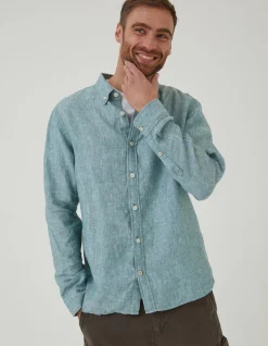 Men FatFace Shirts|Plain Linen Shirt