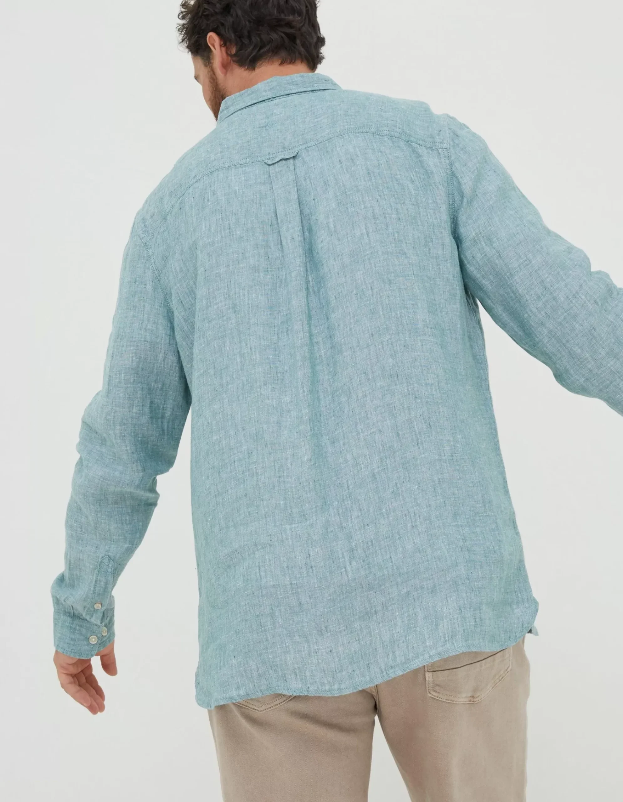 Men FatFace Shirts|Plain Linen Shirt