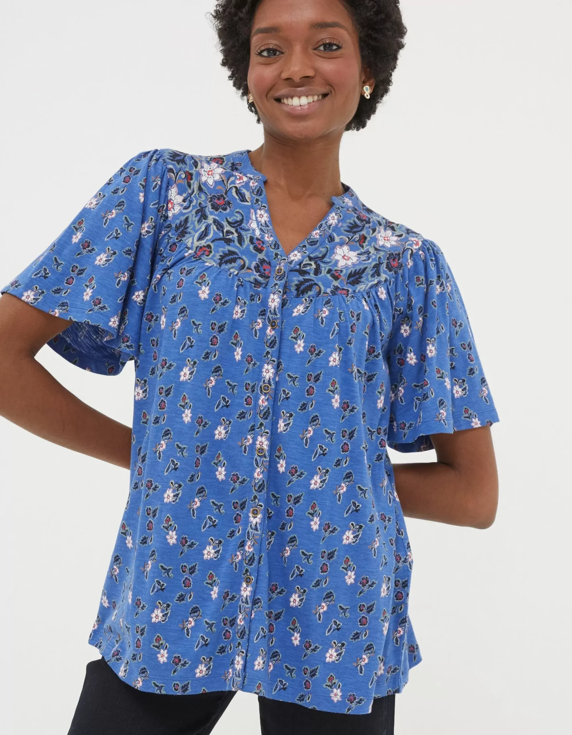 Women FatFace View All|Polly Layered Floral Top