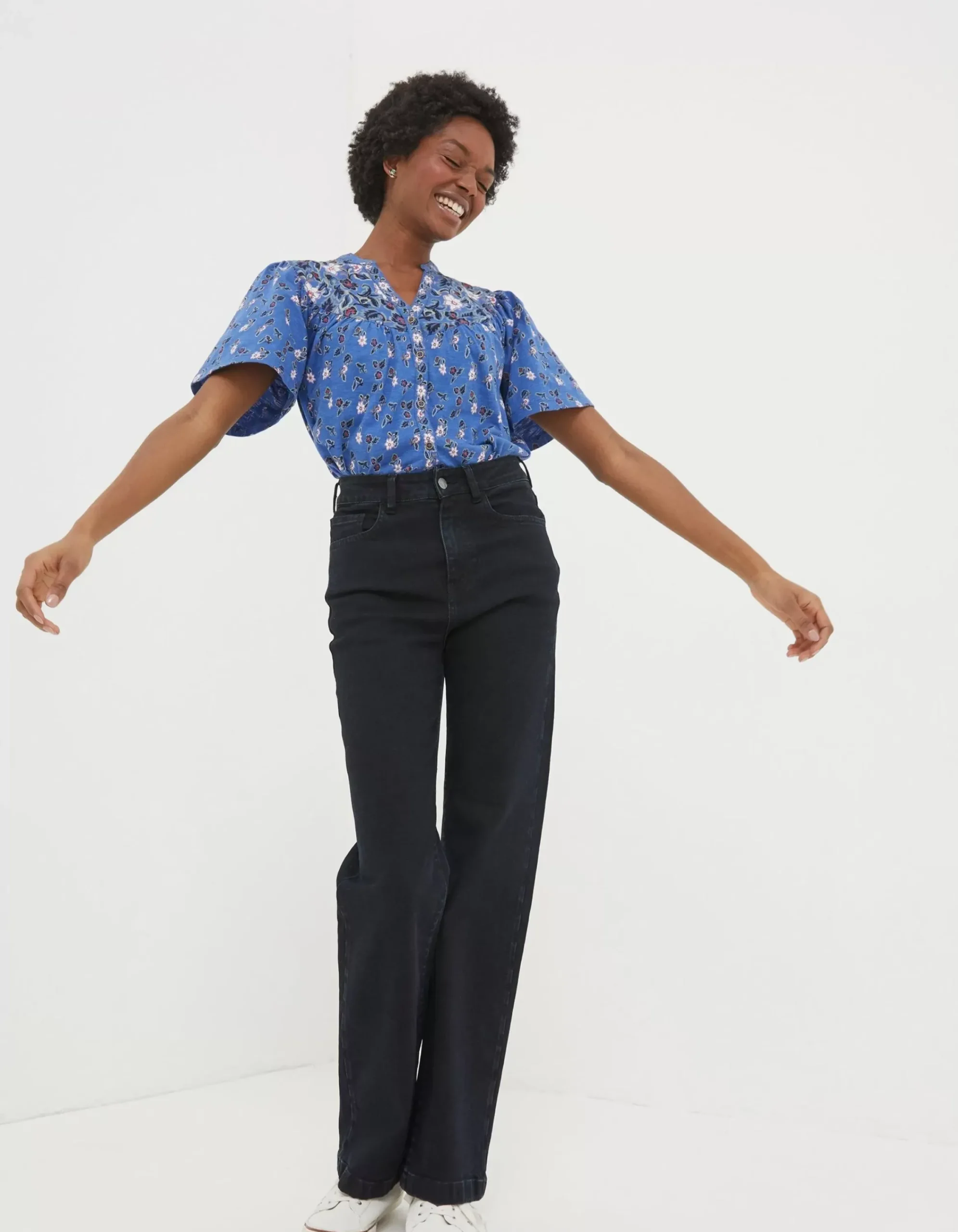 Women FatFace View All|Polly Layered Floral Top