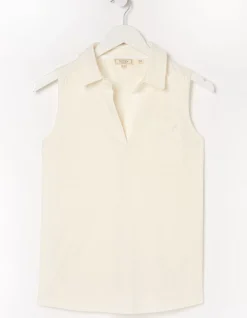 Women FatFace Tops & T-Shirts|Polly Sleeveless Polo Shirt