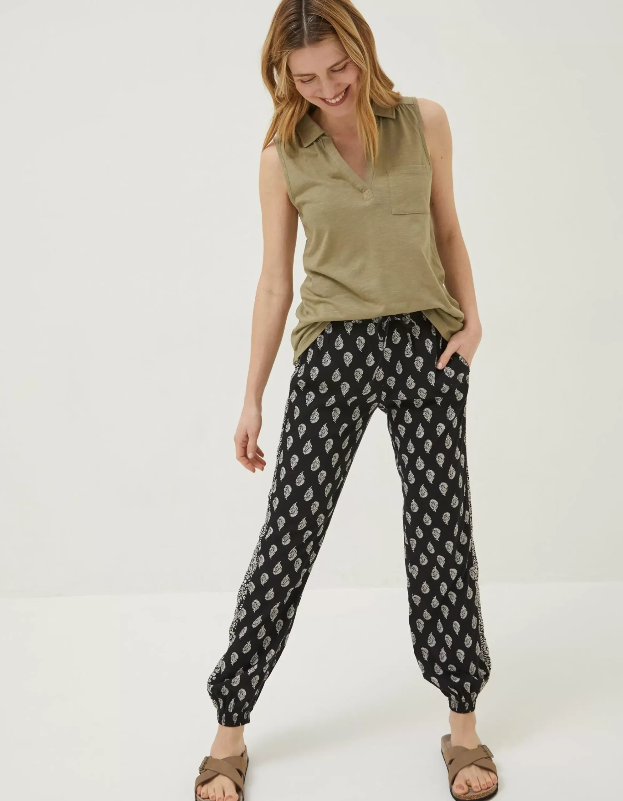 Women FatFace Tops & T-Shirts|Polly Sleeveless Polo Shirt