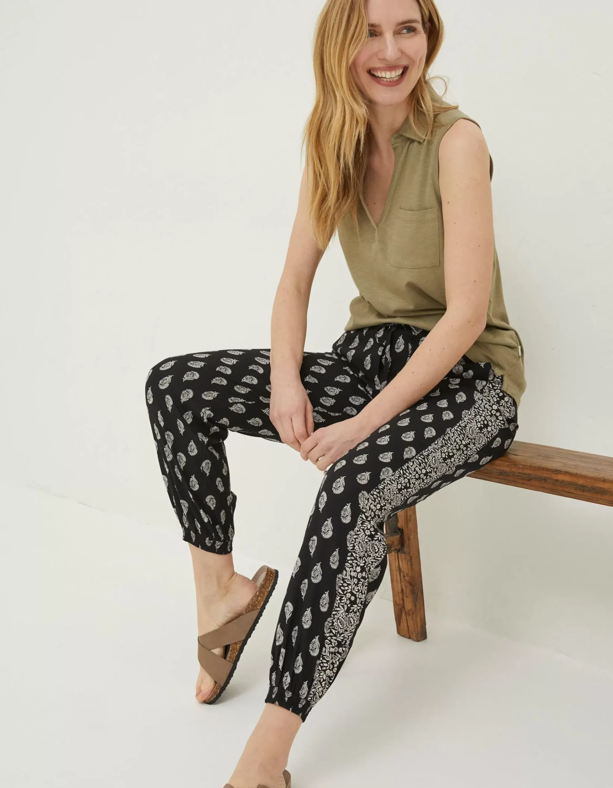 Women FatFace Tops & T-Shirts|Polly Sleeveless Polo Shirt