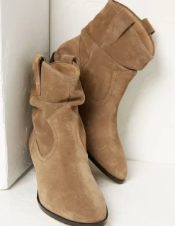 Women FatFace View All|Polly Western Ankle Slouch Boot