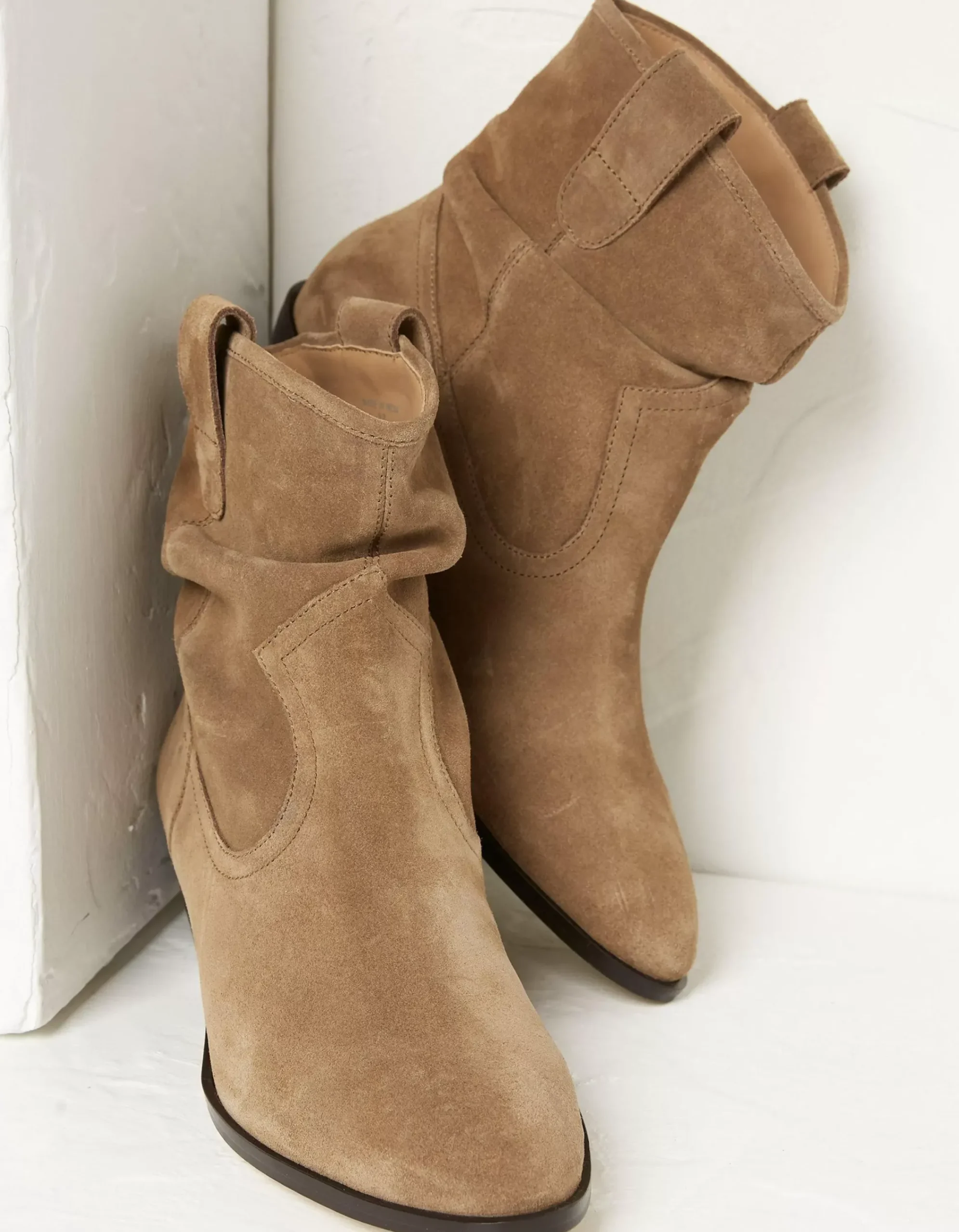 Women FatFace View All|Polly Western Ankle Slouch Boot