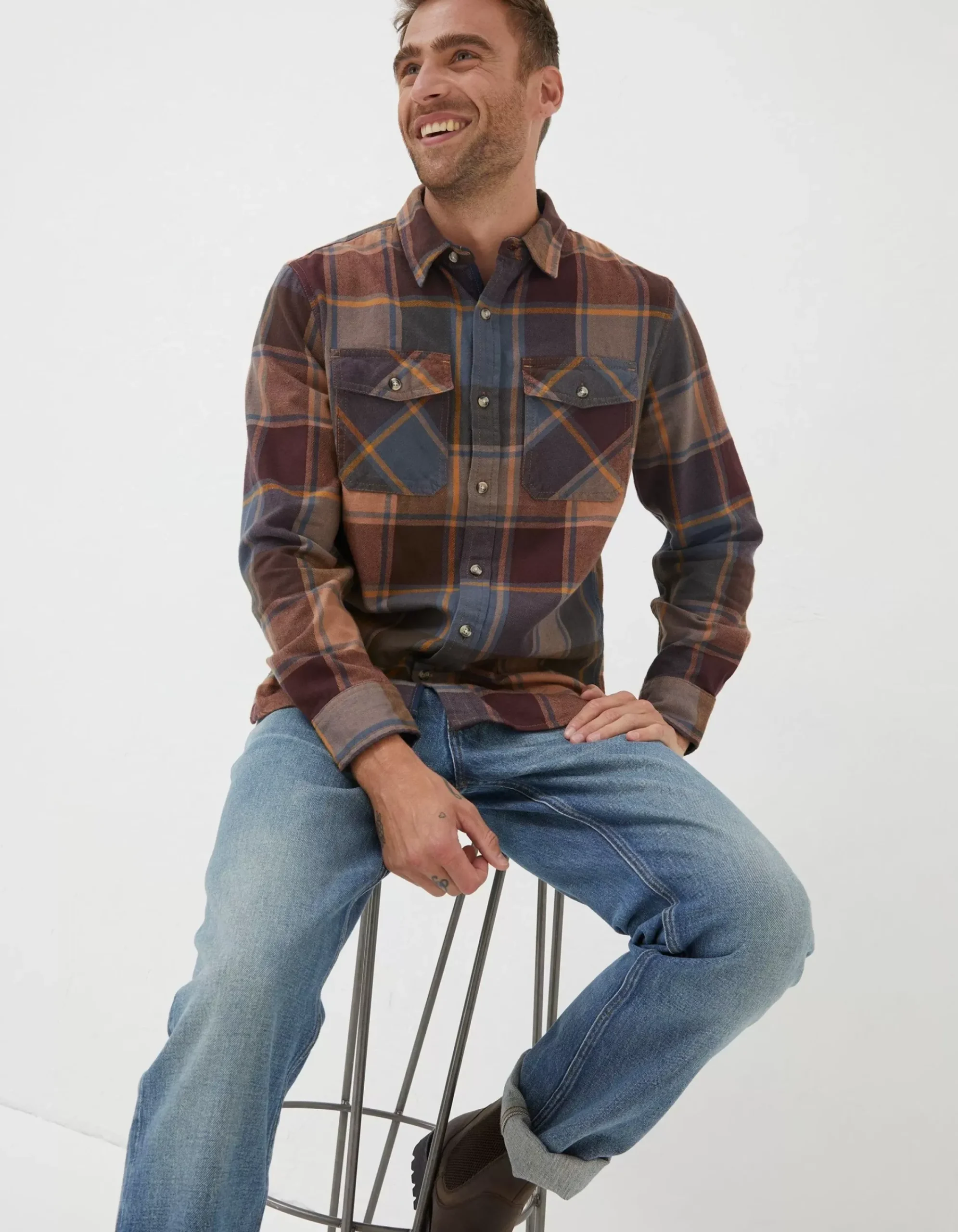 Men FatFace View All|Poole Check Shirt