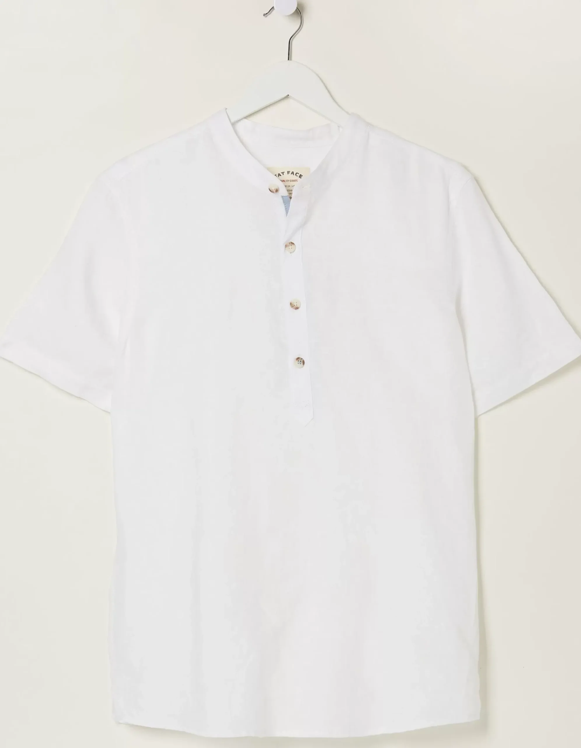 Men FatFace Shirts|Pop Over Linen Shirt