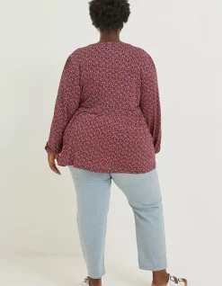 Women FatFace Tops & T-Shirts|Poppy Retro Ditsy Longline