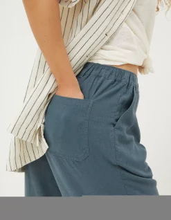 Women FatFace Trousers & Leggings|Portloe Linen Blend Trousers