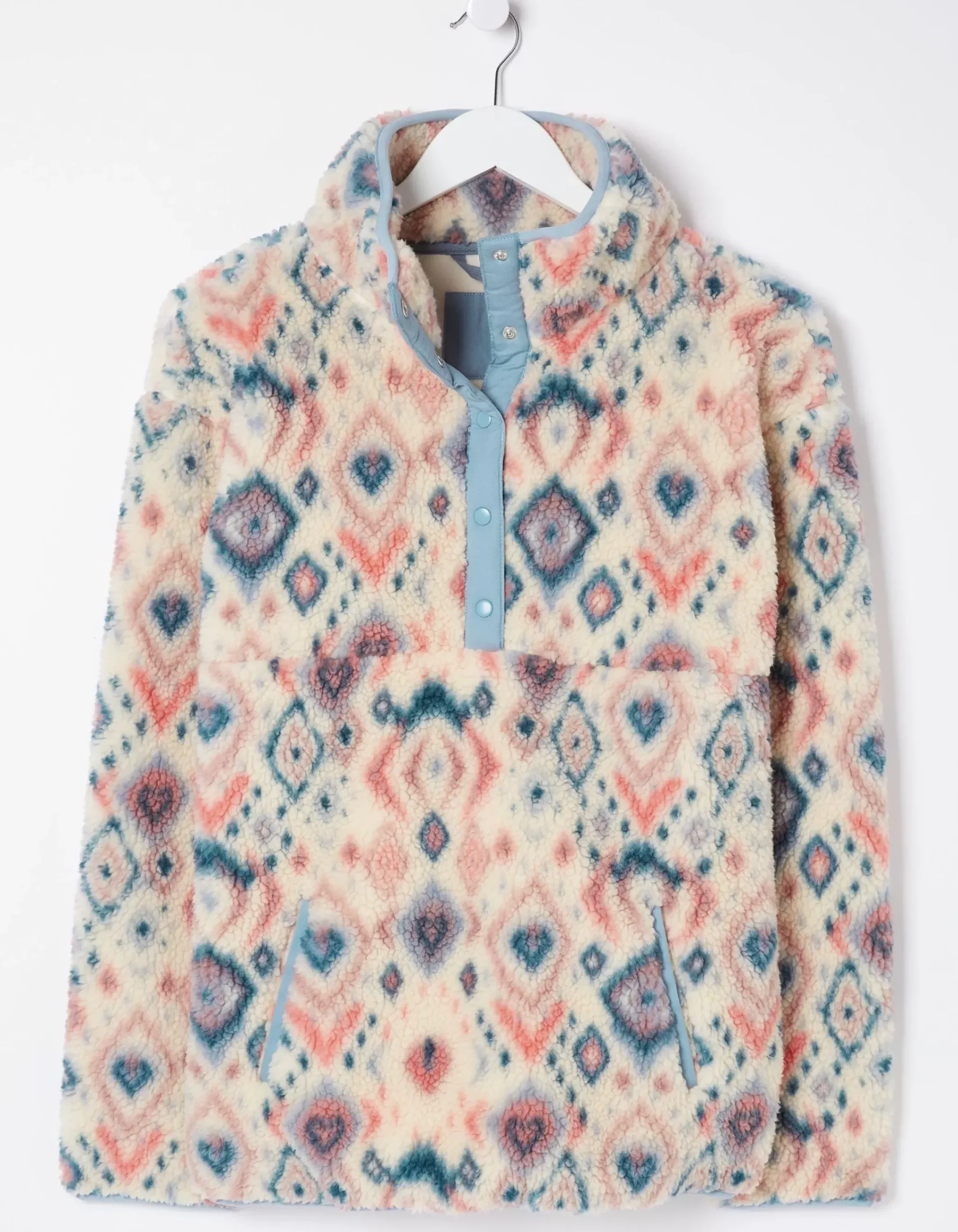 Women FatFace View All|Printed Half Neck Fleece