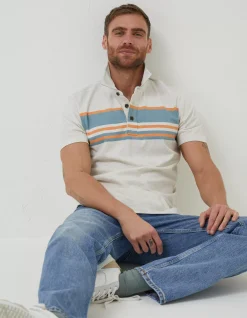 Men FatFace T-Shirts|Purbeck Chest Stripe Polo