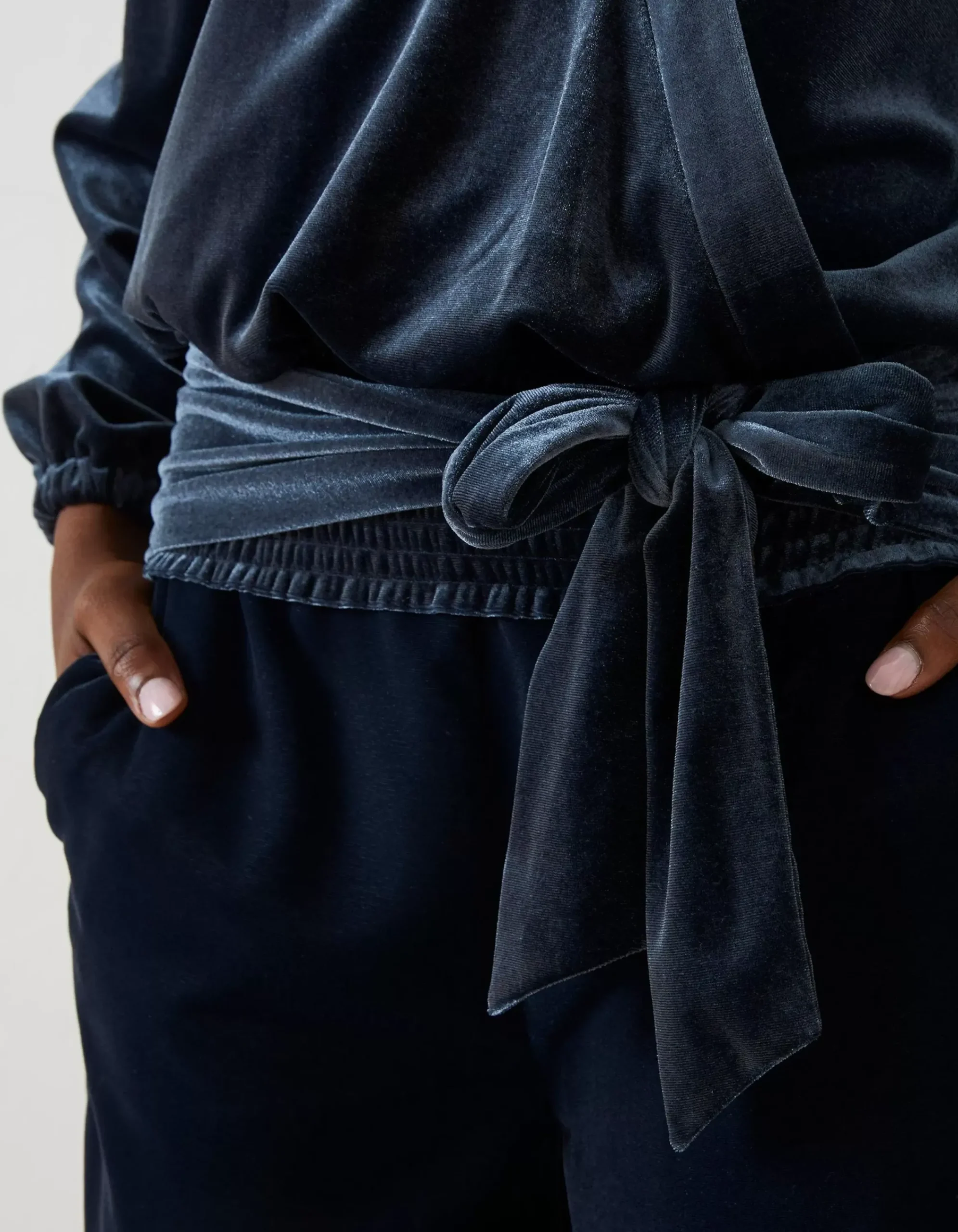 Women FatFace View All|Reese Velvet Wrap Top
