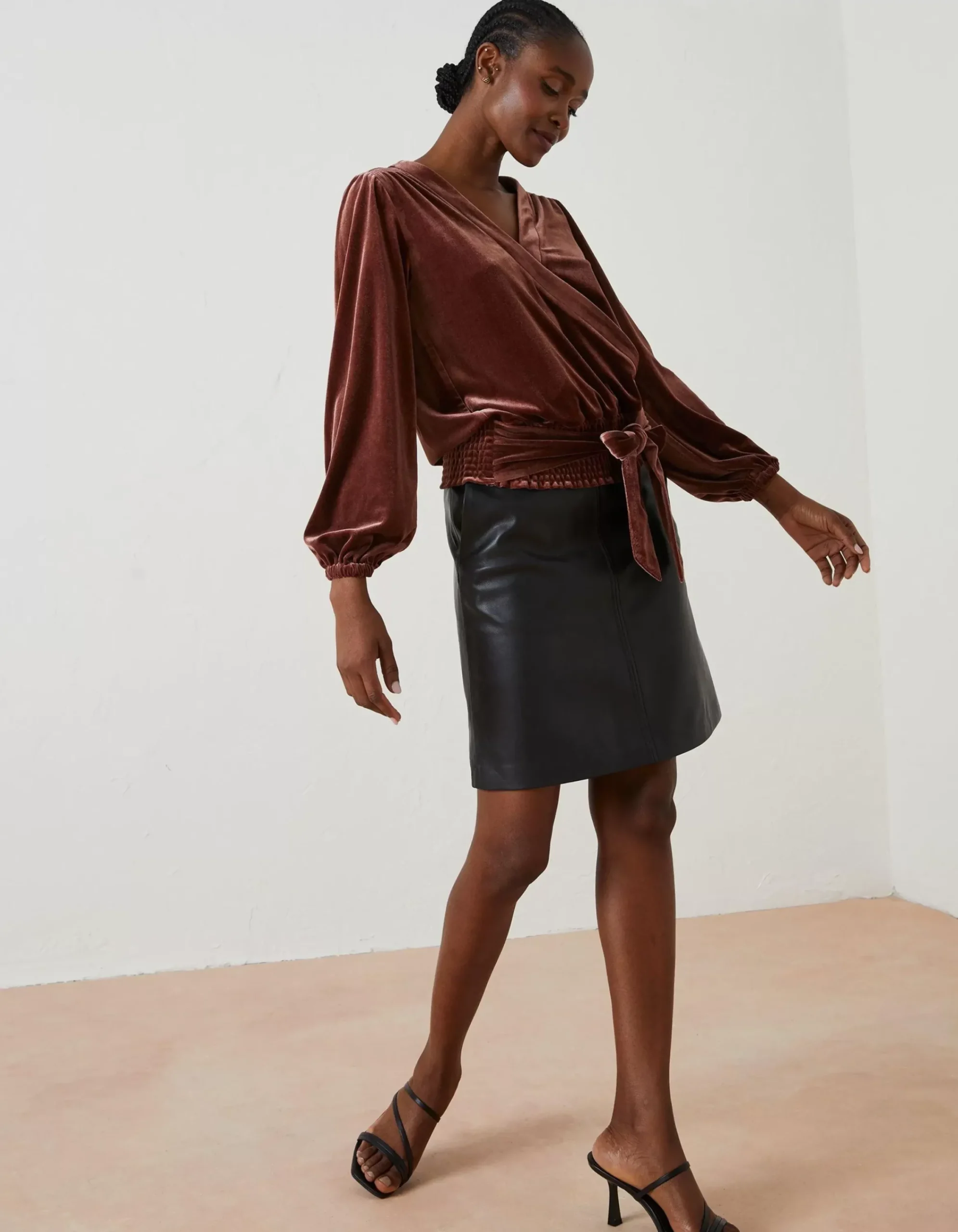 Women FatFace Tops & T-Shirts|Reese Velvet Wrap Top