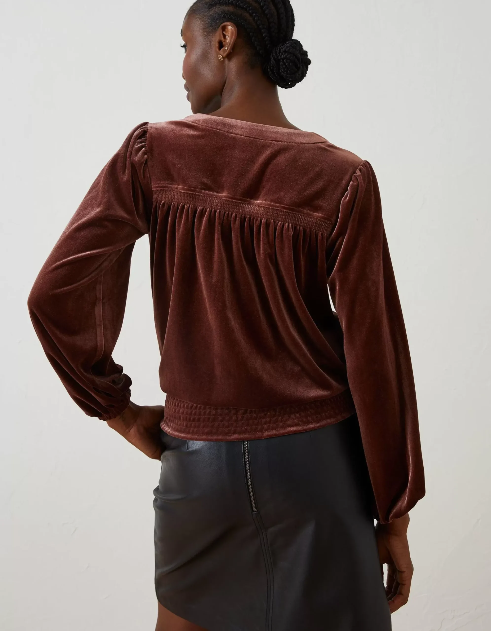 Women FatFace Tops & T-Shirts|Reese Velvet Wrap Top