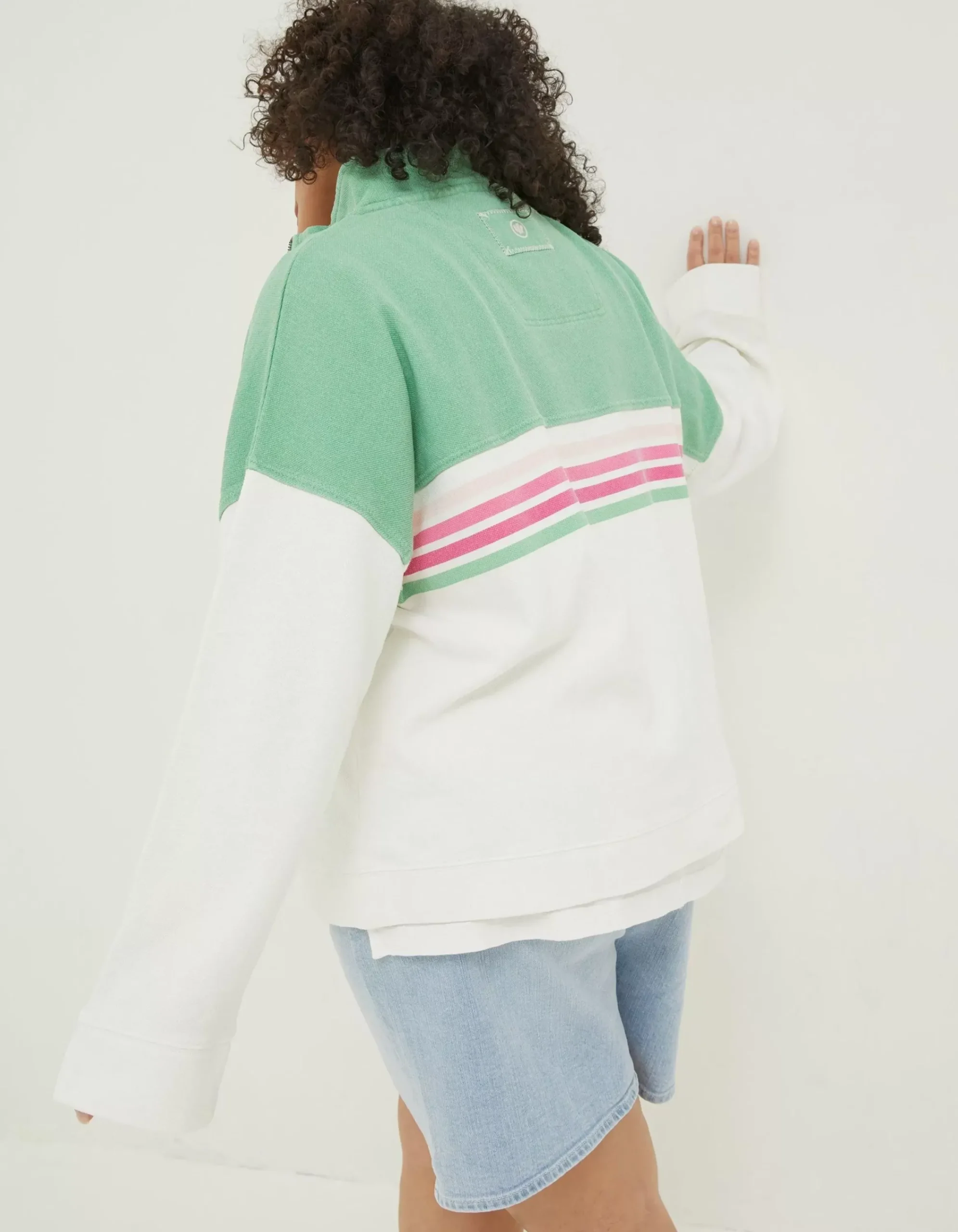 Women FatFace Sweatshirts & Hoodies|Relaxed Airlie Colour Block Sweat