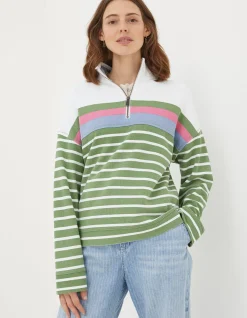 Women FatFace View All|Relaxed Airlie Stripe Sweatshirt
