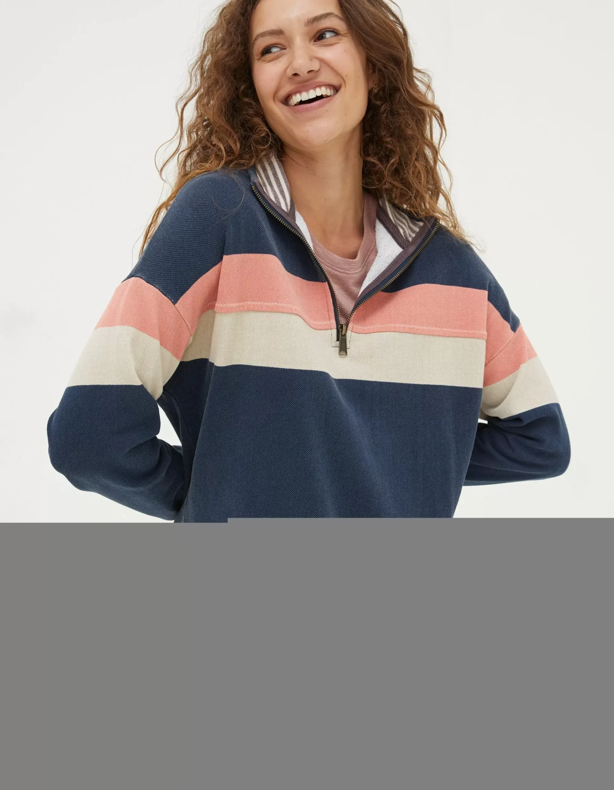 Women FatFace Sweatshirts & Hoodies|Relaxed Colour Block Airlie Sweatshirt