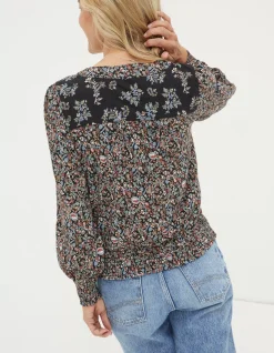 Women FatFace Tops & T-Shirts|Remi Craft Floral Wrap Top