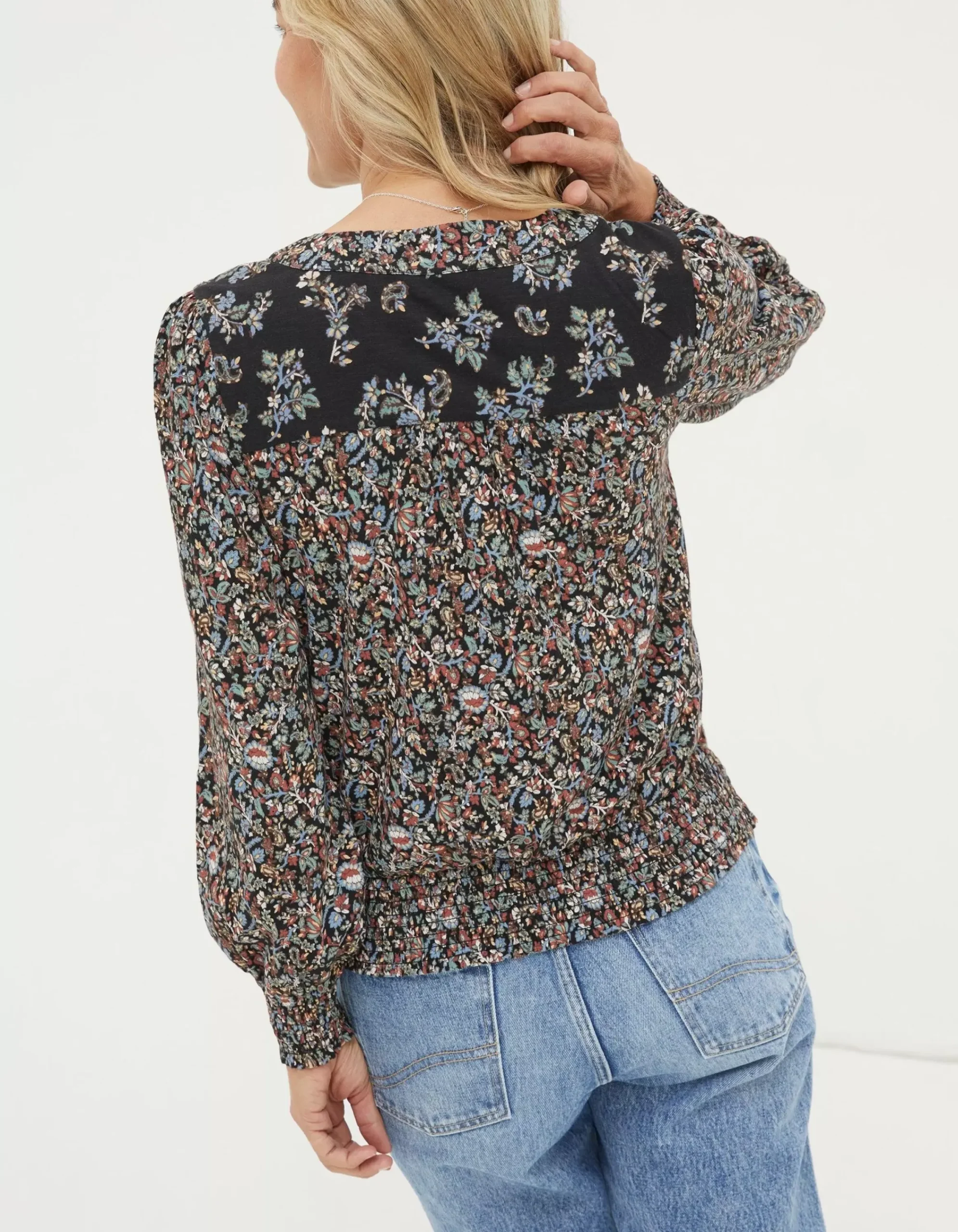 Women FatFace Tops & T-Shirts|Remi Craft Floral Wrap Top