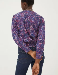 Women FatFace Tops & T-Shirts|Remi Layered Spot Wrap Top