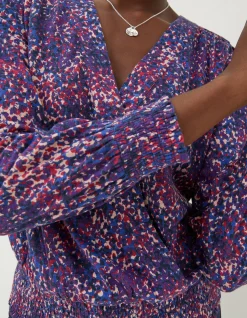 Women FatFace Tops & T-Shirts|Remi Layered Spot Wrap Top