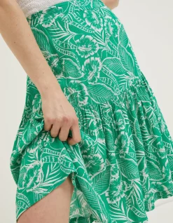 Women FatFace Skirts|Remy Tropical Leaf Skirt