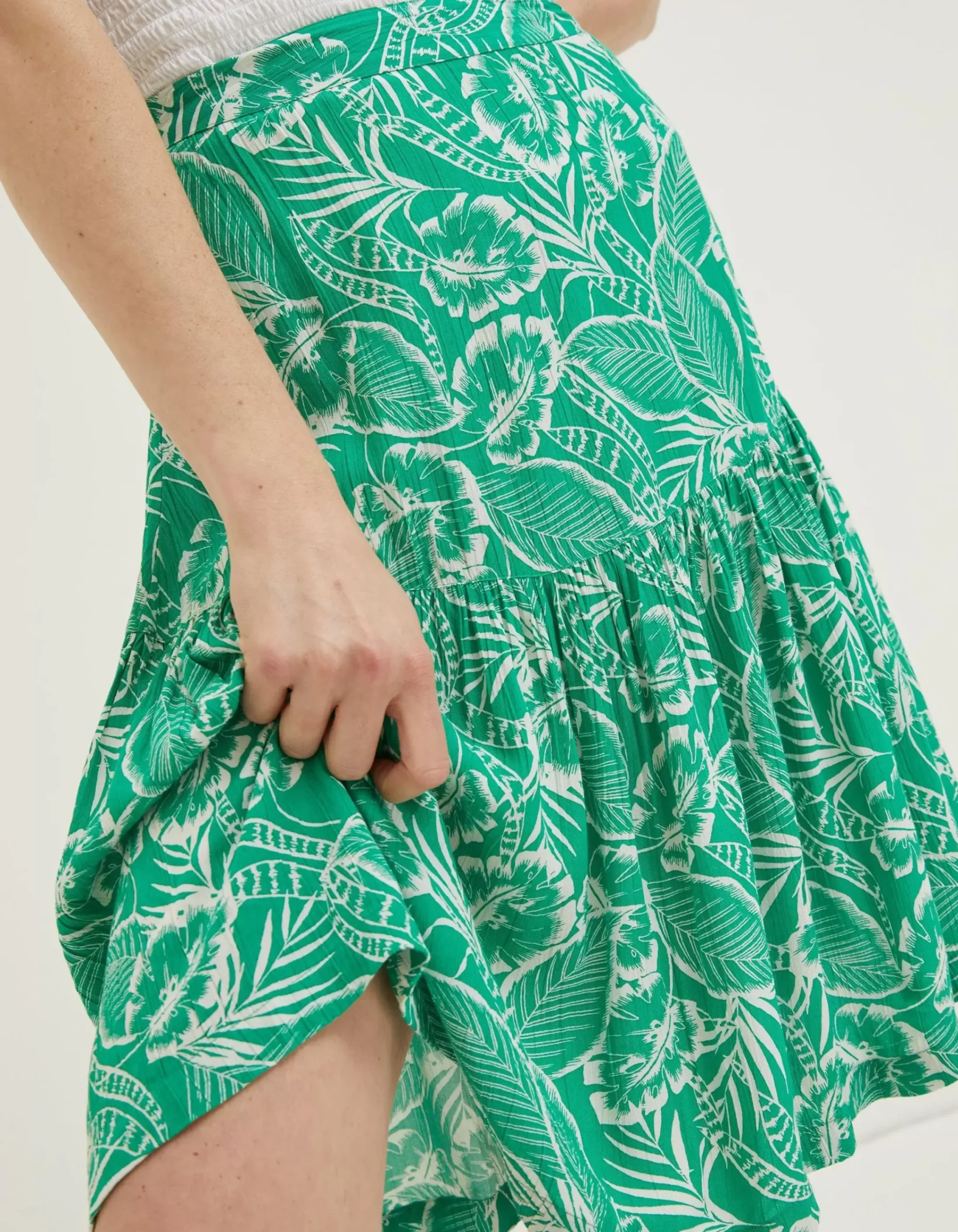 Women FatFace Skirts|Remy Tropical Leaf Skirt