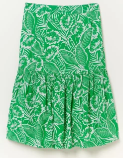 Women FatFace Skirts|Remy Tropical Leaf Skirt
