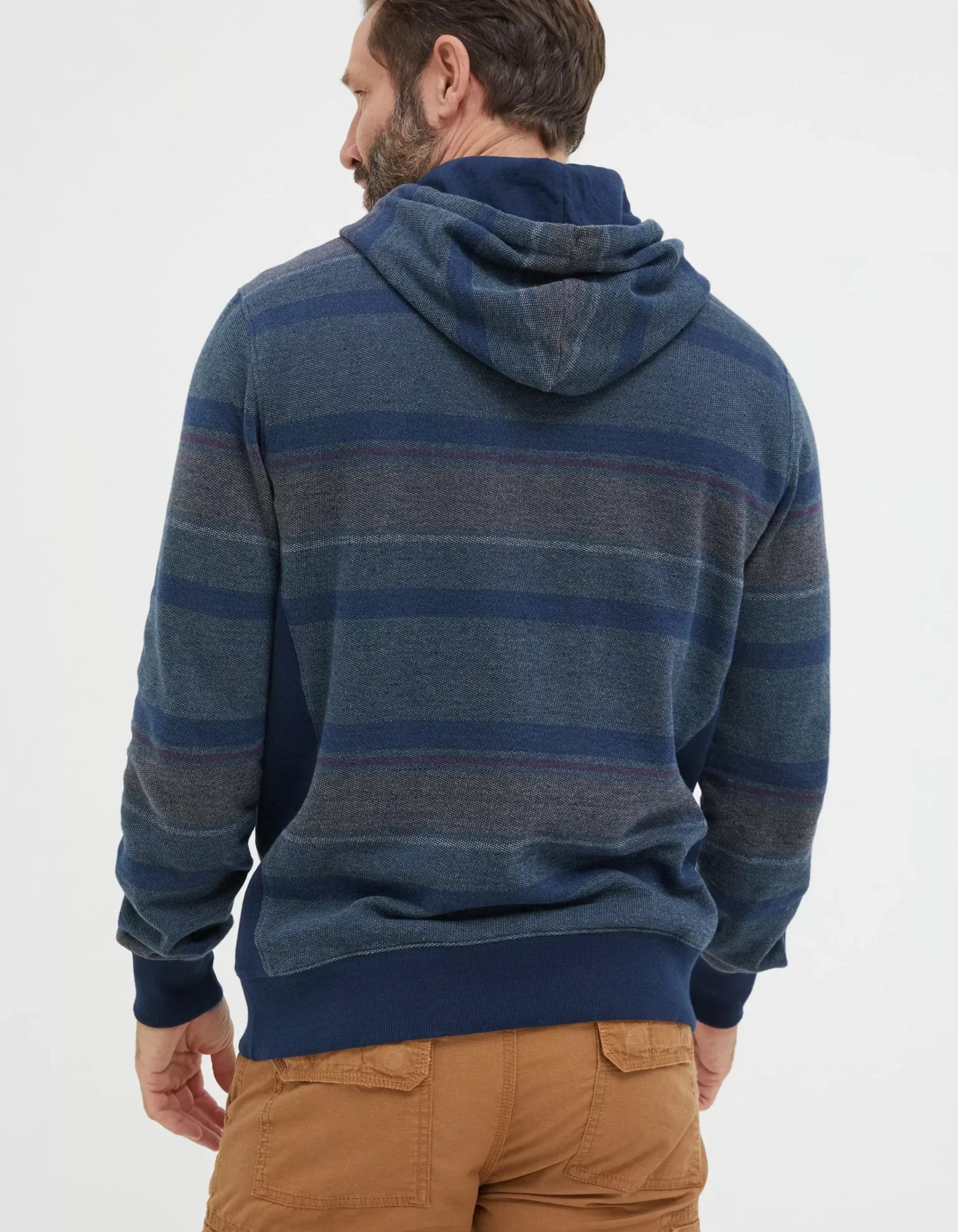 Men FatFace View All|Reverse Stripe Hoodie