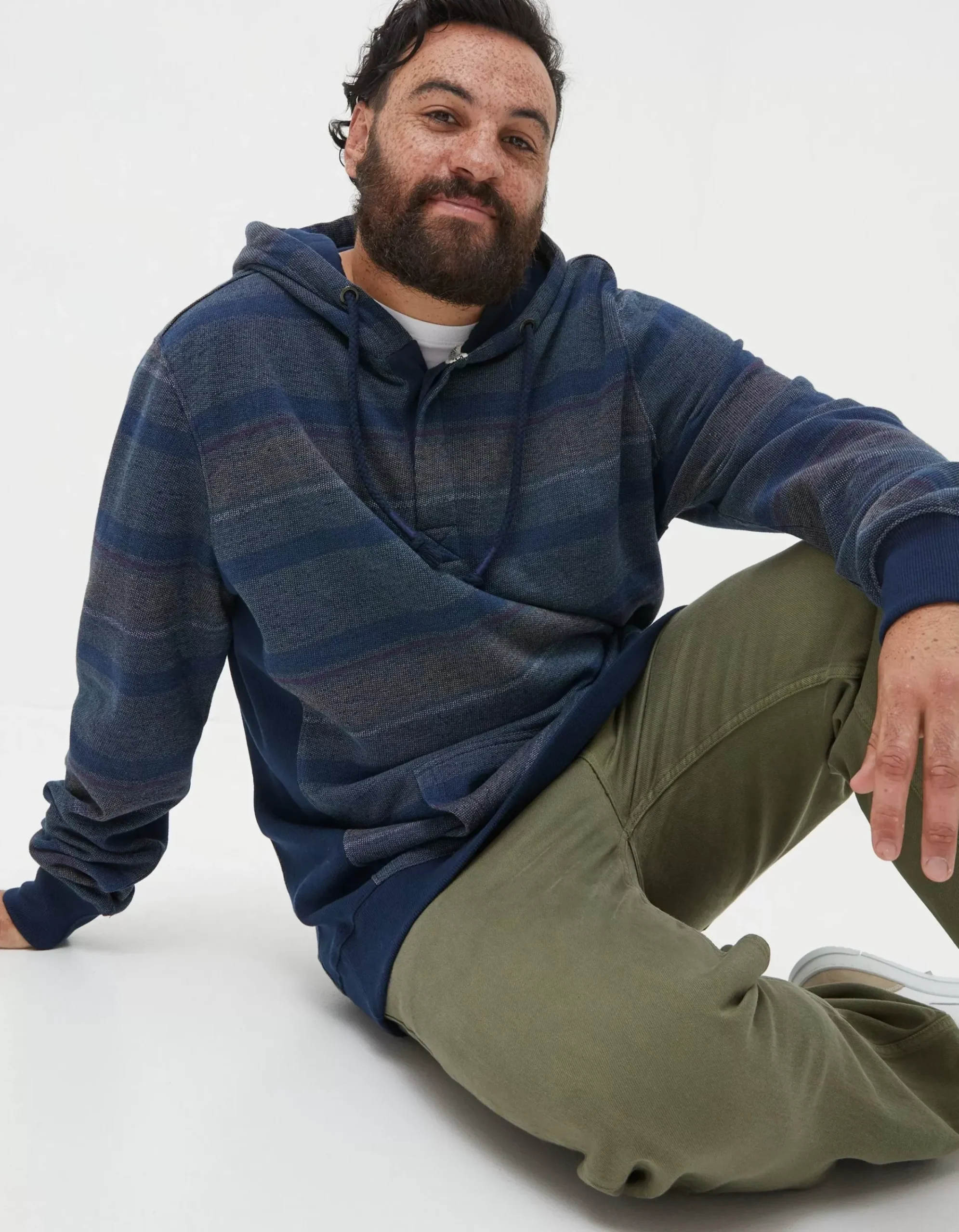 Men FatFace View All|Reverse Stripe Hoodie