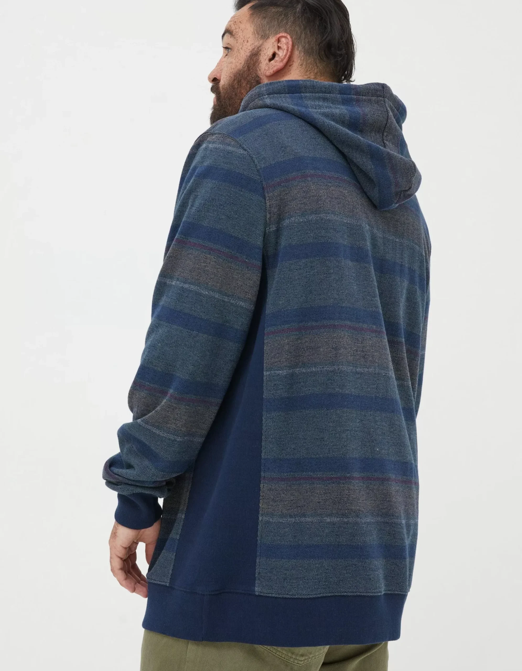 Men FatFace View All|Reverse Stripe Hoodie