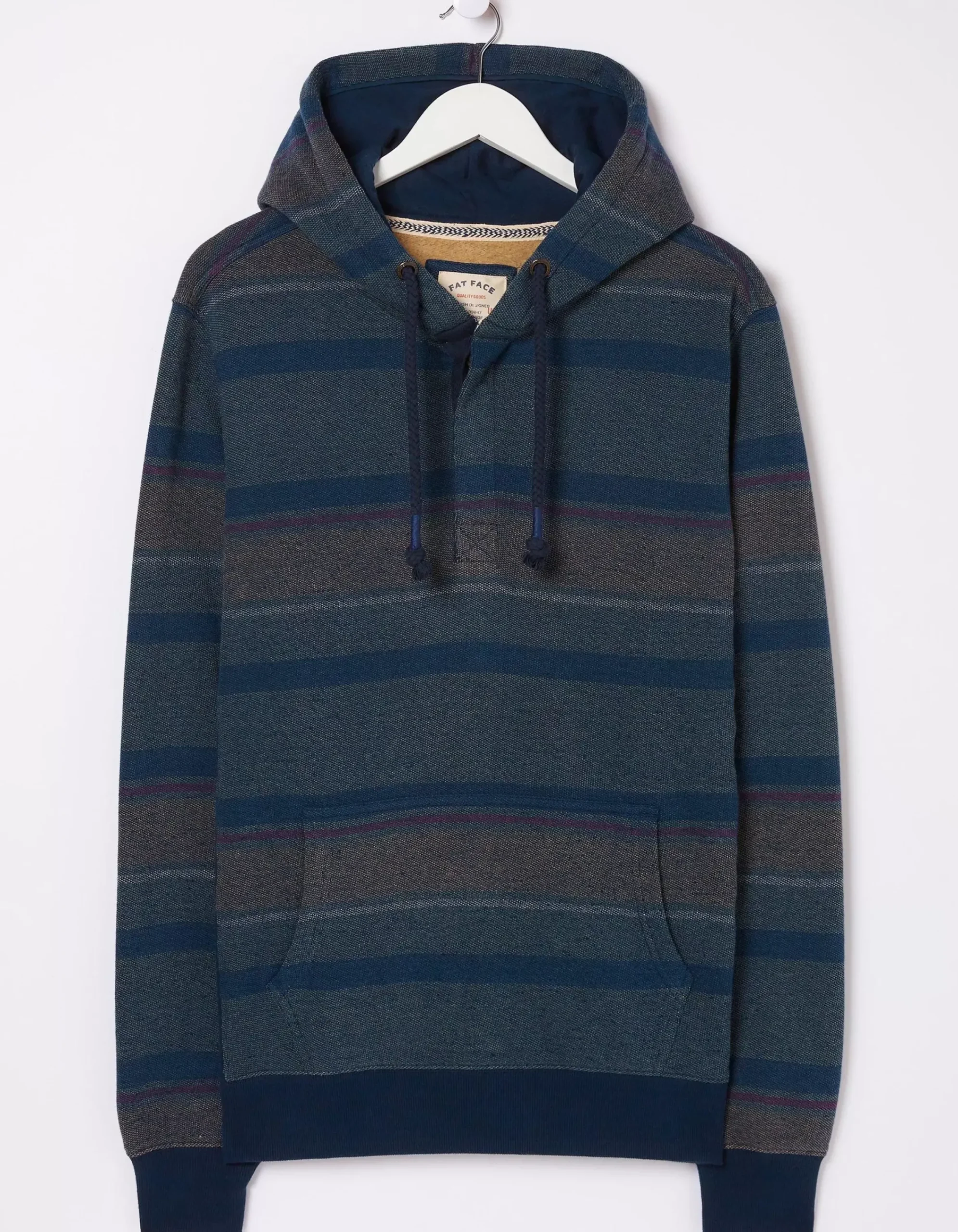 Men FatFace View All|Reverse Stripe Hoodie