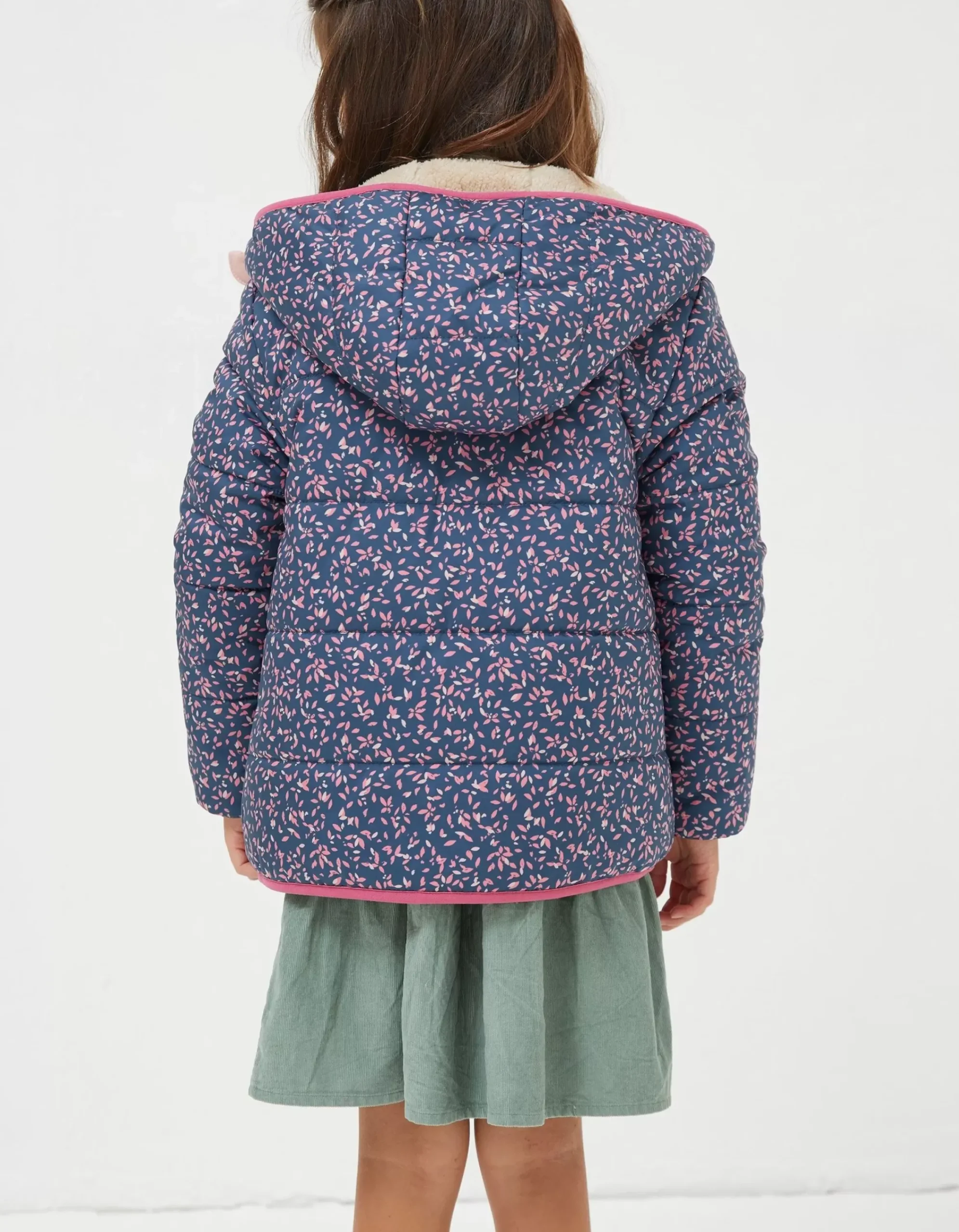 Girls FatFace View All|Reversible Floral Print Jacket