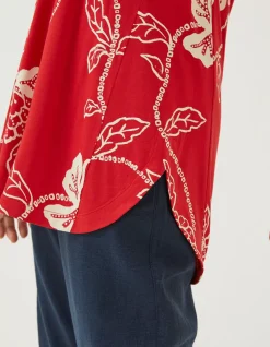 Women FatFace Tops & T-Shirts|Rosie Batik Longline Top