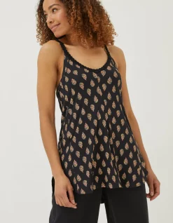 Women FatFace Tops & T-Shirts|Rosie Woodblock Longline Top