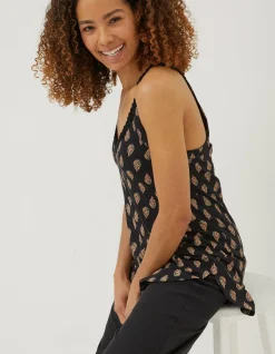 Women FatFace Tops & T-Shirts|Rosie Woodblock Longline Top