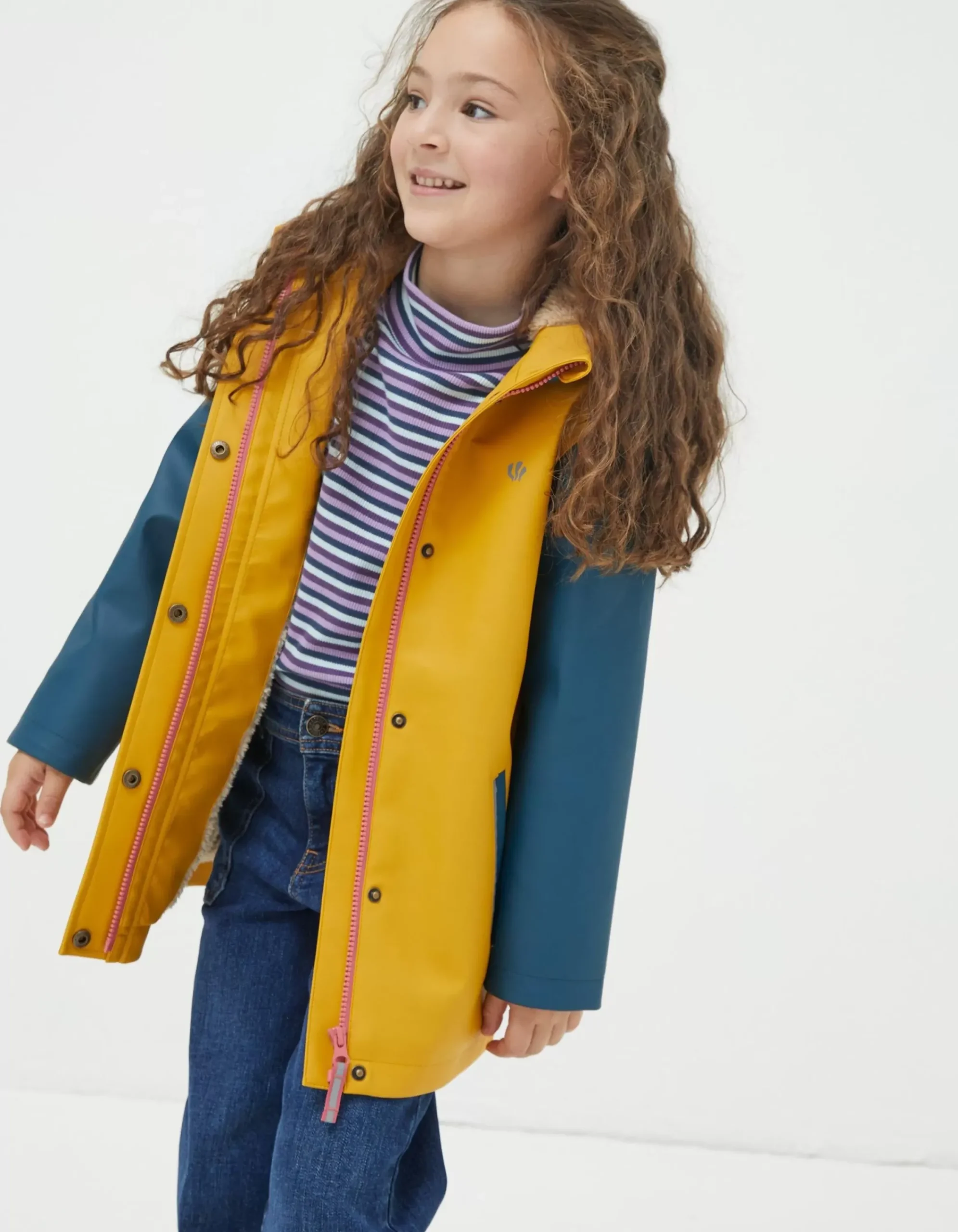 Girls FatFace View All|Rubberised Waterproof Jacket